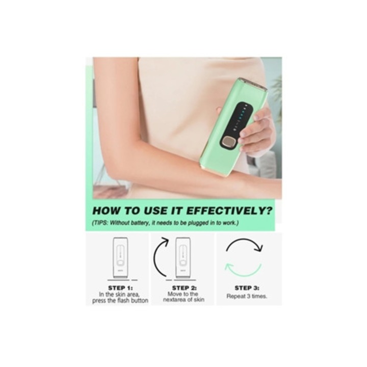 Epilator IPL pentru acasa, 999,900 flash-uri, pentru fata si picioare, Yizhood