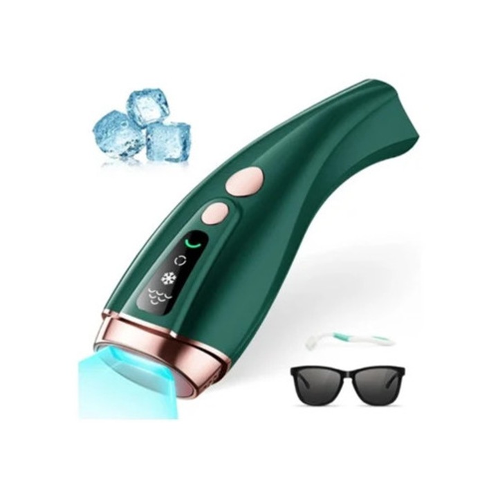 Epilator IPL pentru femei, 999,999 flash-uri, functie de racire, set