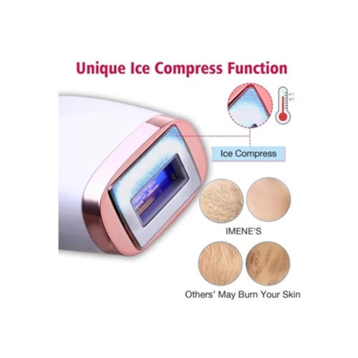 Epilator IPL pentru indepartarea permanenta a parului, 500,000 flash-uri, alb, unisex