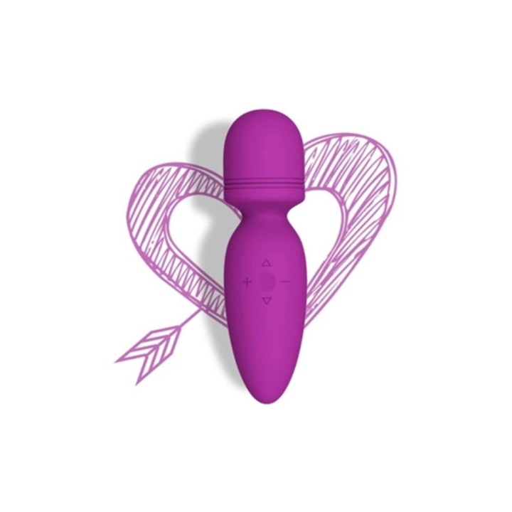 Vibrátor felnőtteknek, mini pálca masszírozó, hordozható masszírozó, lila, kis méret