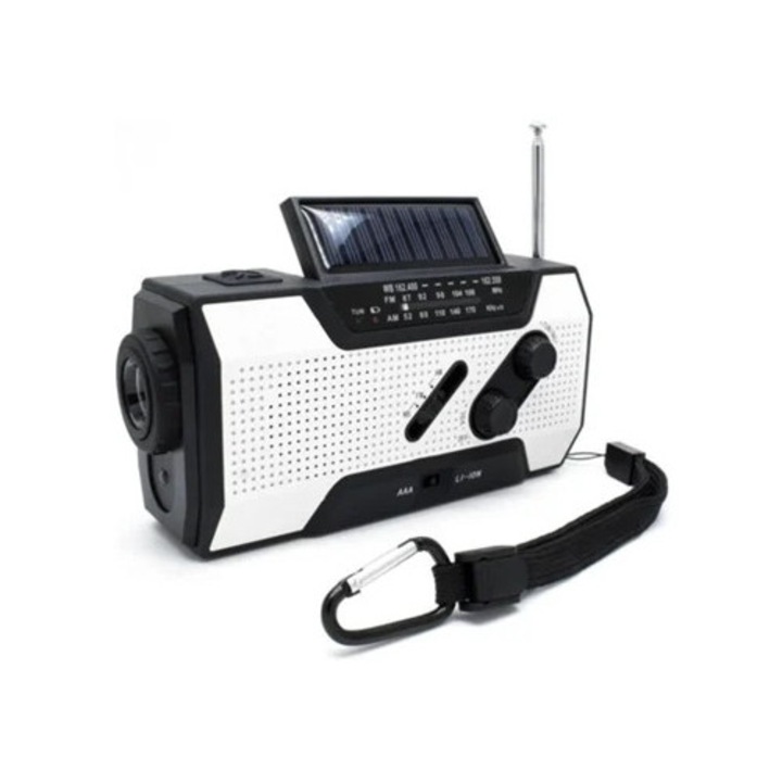 Radio portabil cu manivela, 2000mAh, portabil, portocalie