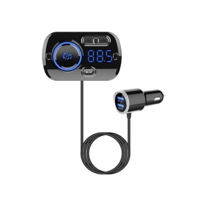Adaptator Bluetooth auto Yizhood Dual USB QC3.0, negru