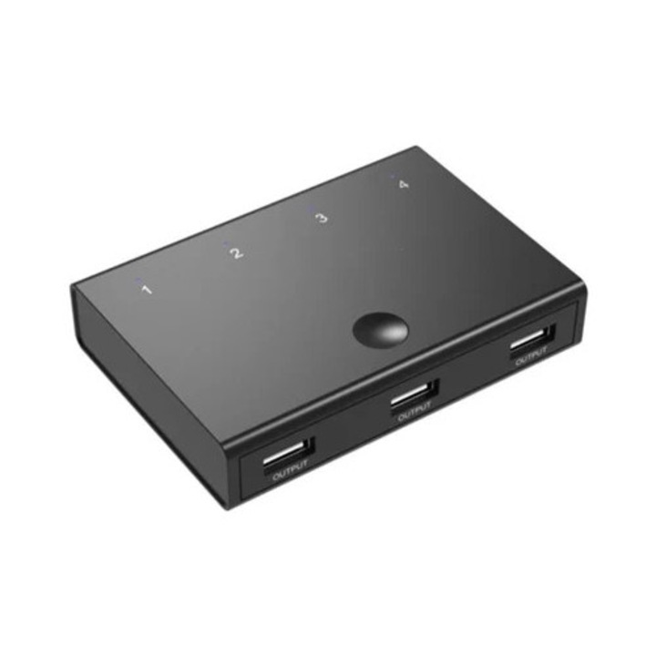 Hub USB 3-Port, set de 4, negru