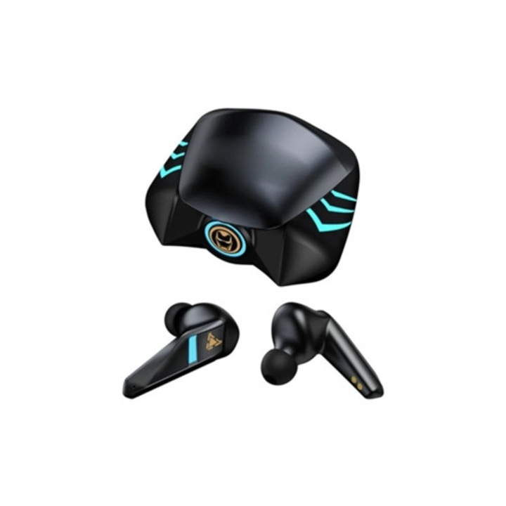 Casti Wireless Yizhood Bluetooth True Wireless, 10 ore autonomie, negru