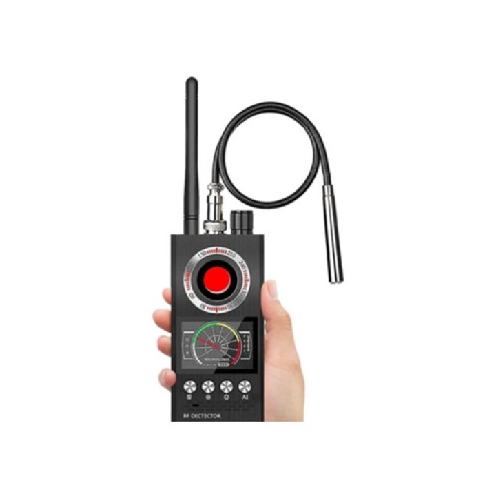 Dispozitiv anti-spionaj, detectare camera ascunsa, semnal RF, culoare neagra