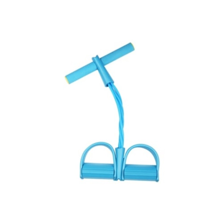 Echipament fitness set cu 4 tuburi, pedala cu franghie, exercitii de rezistenta