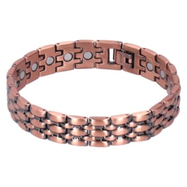Bratara magnetica din cupru unisex, ajustabila, terapie magnetica