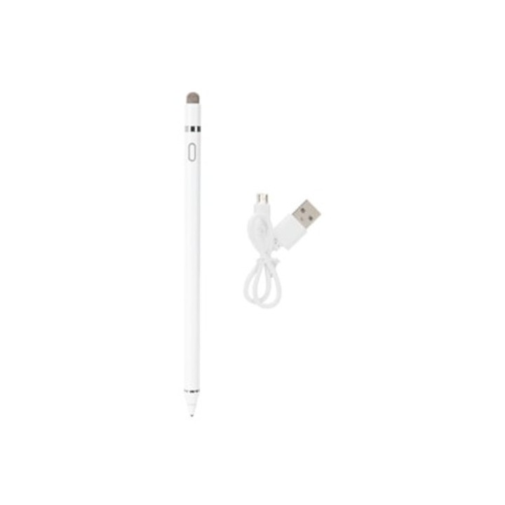 Stylus universal alb 2 in 1 pentru iOS/Android, capacitiv, accesorii tablete