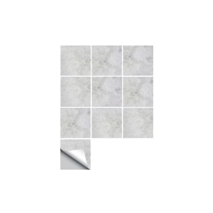 Placi decorative gri din ciment, model marmura, set, autocolante