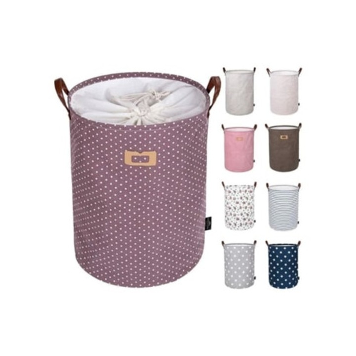 Cos pentru rufe, 19 inch, capacitate mare, pliabil, mov, L