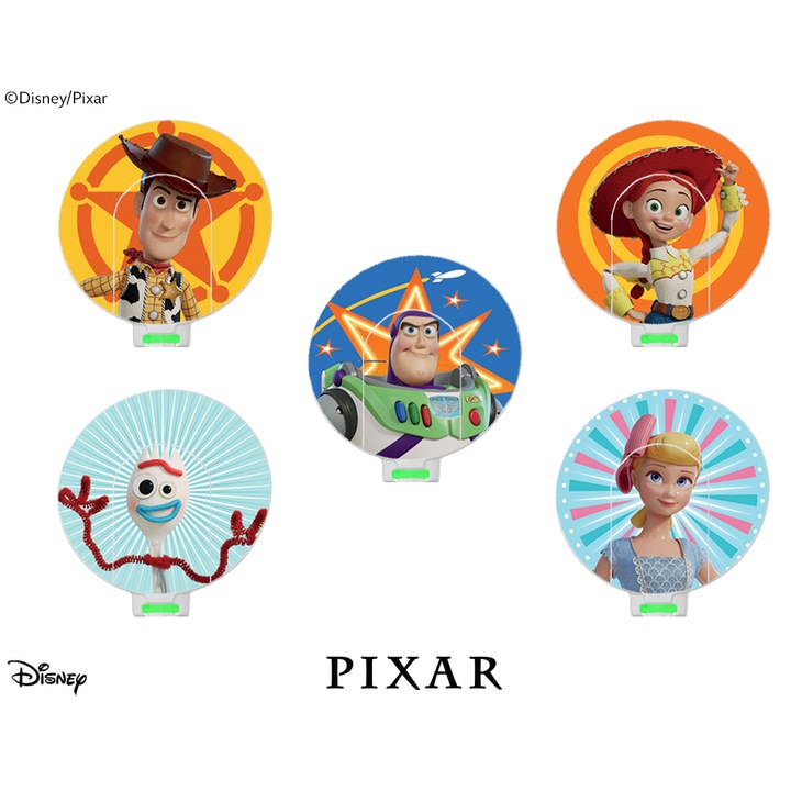Set Autocolante Pentru Aparat Auditiv, Smart Ear, Compatibil Cewka MED-EL DL, Pixar Toy Story, Produs Oficial Licentiat De Disney, Aspect Decorativ Pentru Copii, Elastic, Lipici Rezistent, Multicolor