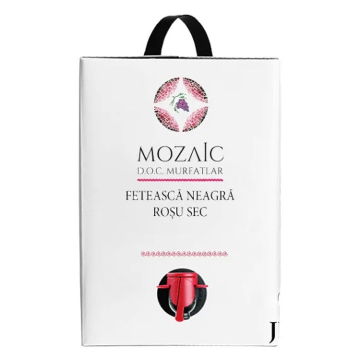 Vin rosu, Feteasca Neagra, sec, Bag in Box, Murfatlar MOZAIC, 13% alcool, 10 l