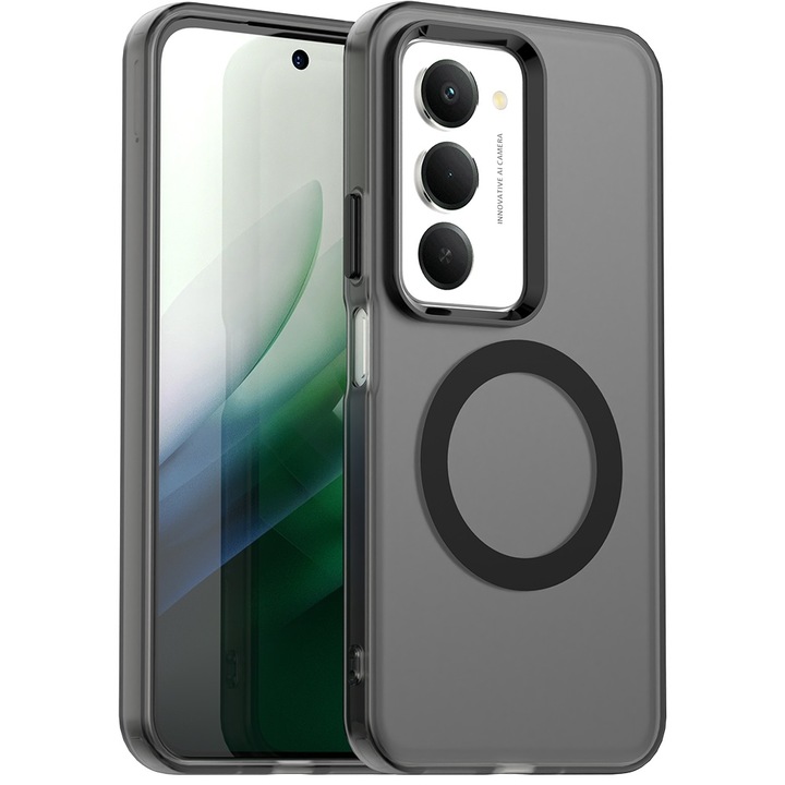 Husa pentru Xiaomi Redmi 15 5G / Xiaomi Redmi 15 4G, MagSafe, Stef's Cat, Negru