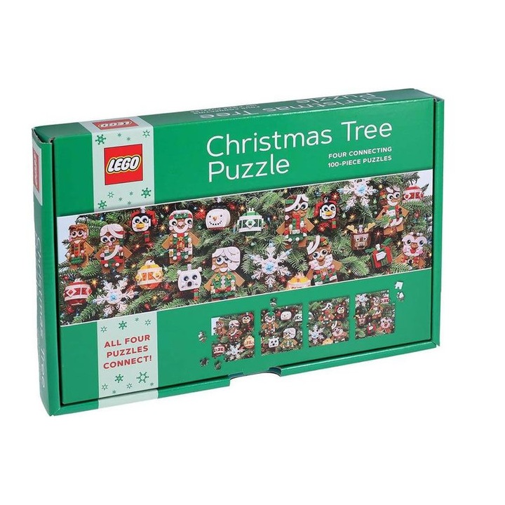 Chronicle Books 4 x 100 db-os puzzle - LEGO Christmas Tree (32805)