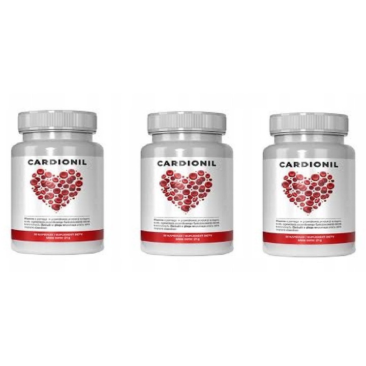 Set 3x Cardionil - 30 capsule, NGS, sustinerea sistemului cardiovascular, ingrediente naturale