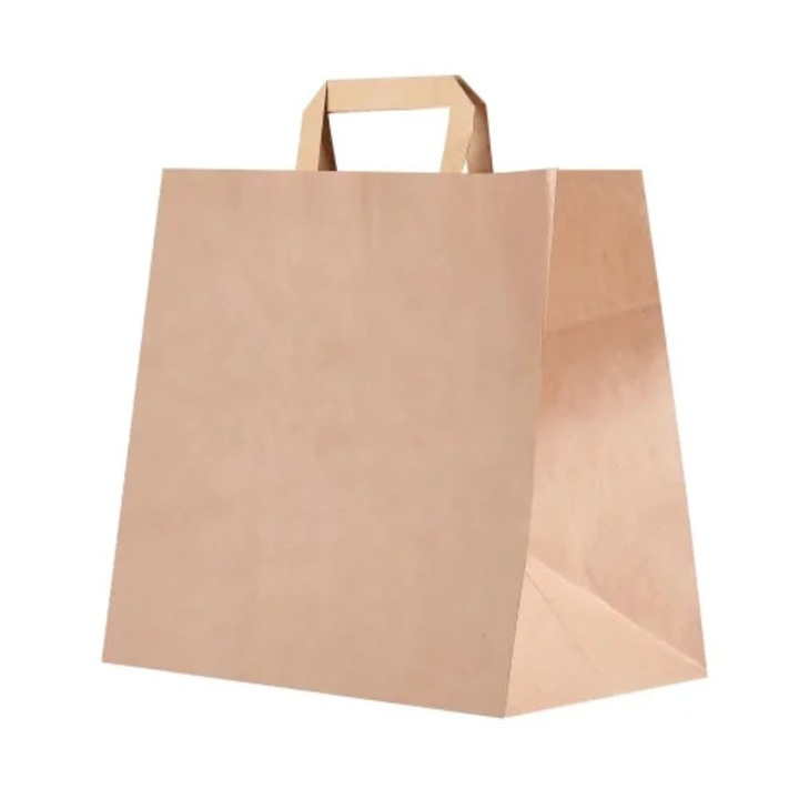 Punga hartie natur pentru cafea, bistro si sandwich – 20x9x25 cm – 250 bucati / set