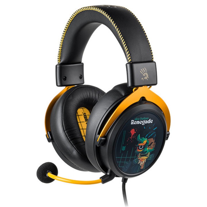 Vezetékes headset, A4TECH Bloody M595, 50 mm, Multi-Platform, Zajszűrés, USB, Renegade Midnight