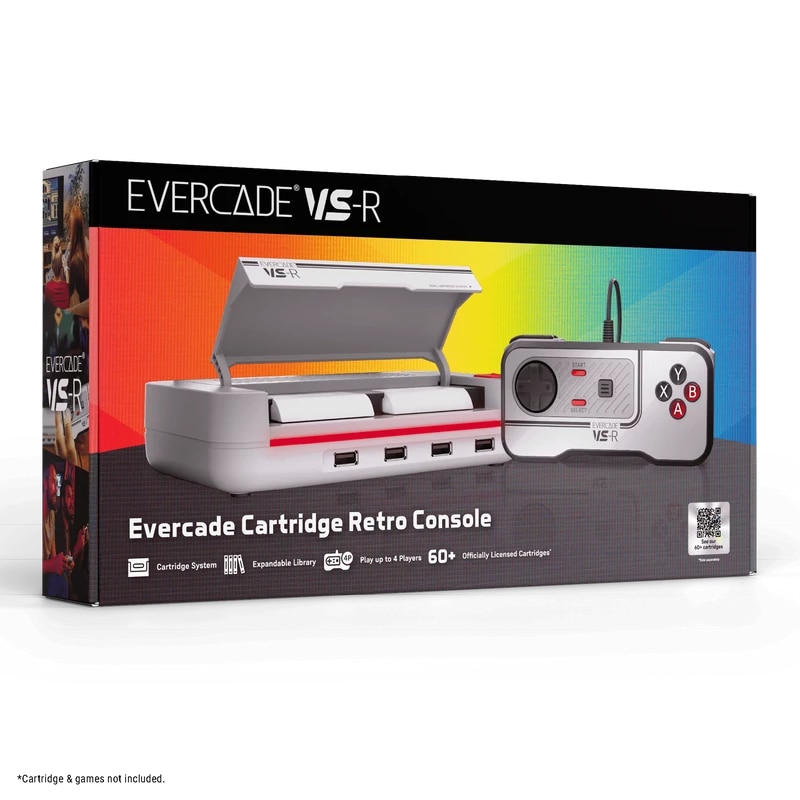 Consolă jocuri retro Evercade VS-R Solo, Full HD 1080p, Wi-Fi, controller inclus, 197x126x48mm