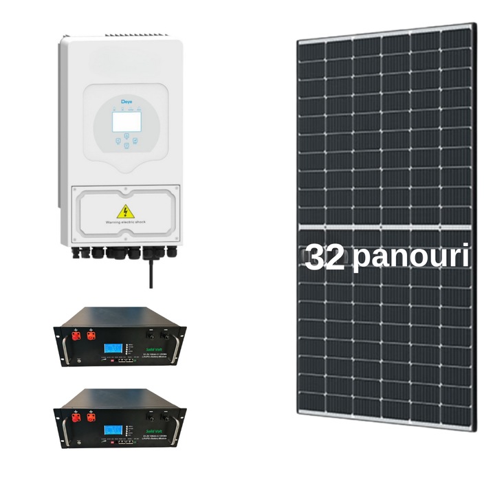Invertor trifazat 15kW + Acumulator 10.24kWh + Panouri 15kWp