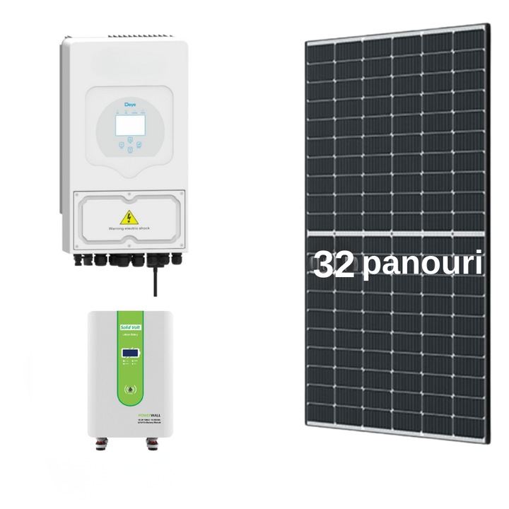 Invertor trifazat 15kW + Acumulator 15.36kWh + Panouri 15kWp