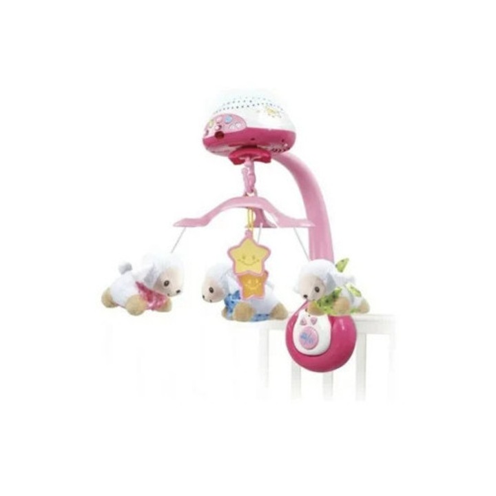 Carusel pentru bebelusi, roz