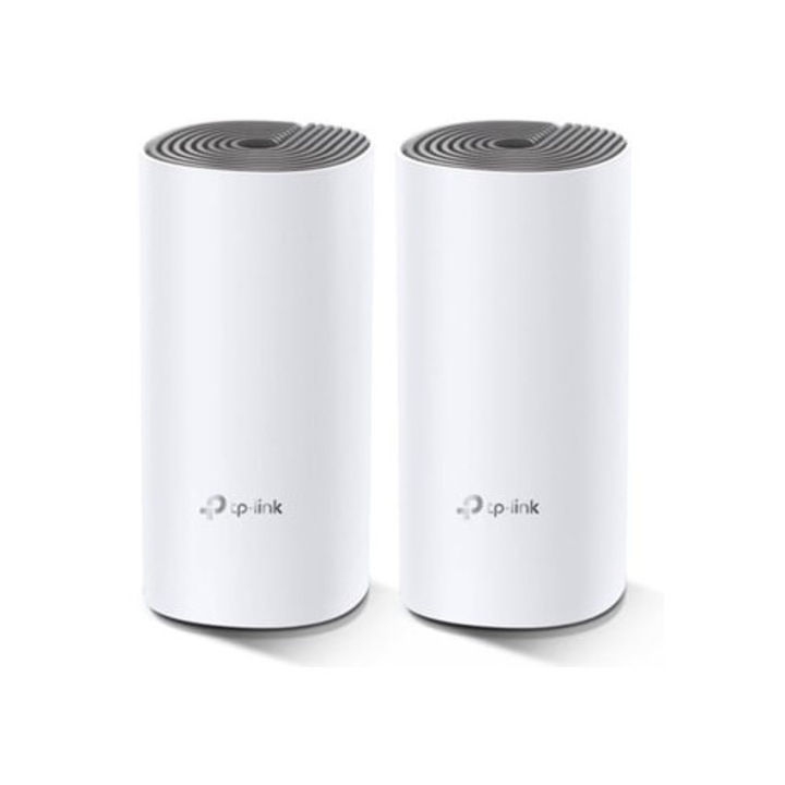 Sistem Mesh Router TP-LINK Deco E4, 2 unitati, AC1200, dual band