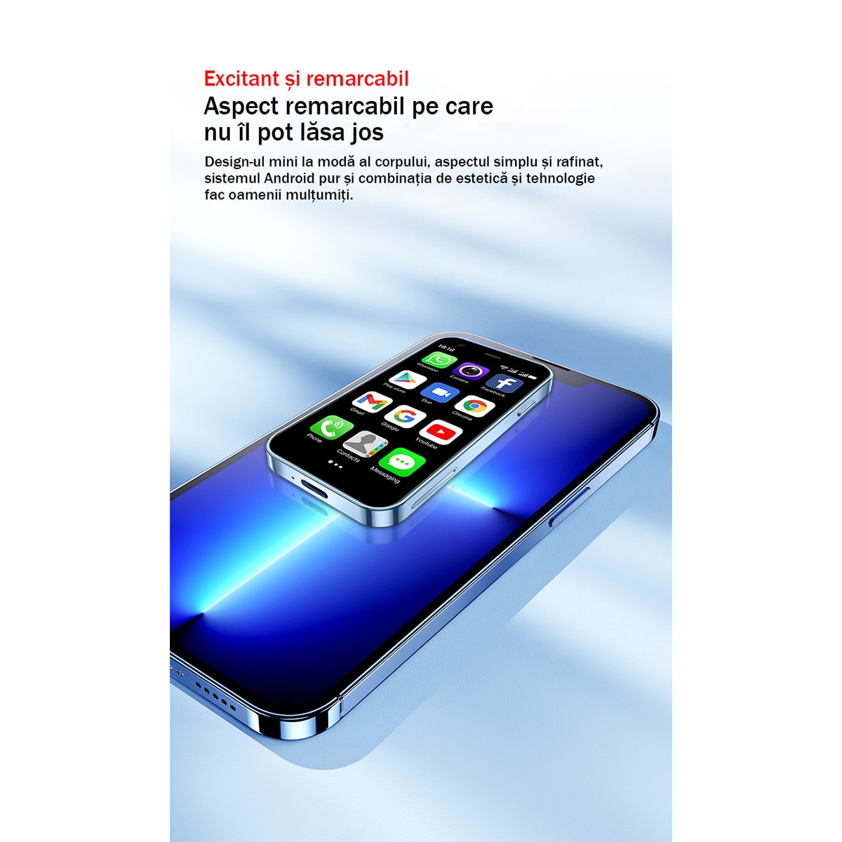 Mini smartphone ONEMYTH XS15 gri, 3G, 3.0 inch, 2GB RAM, 16GB ROM