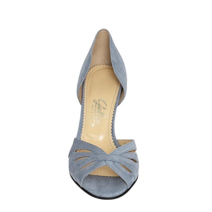 Guban, Pantofi din piele intoarsa cu decupaje, Albastru