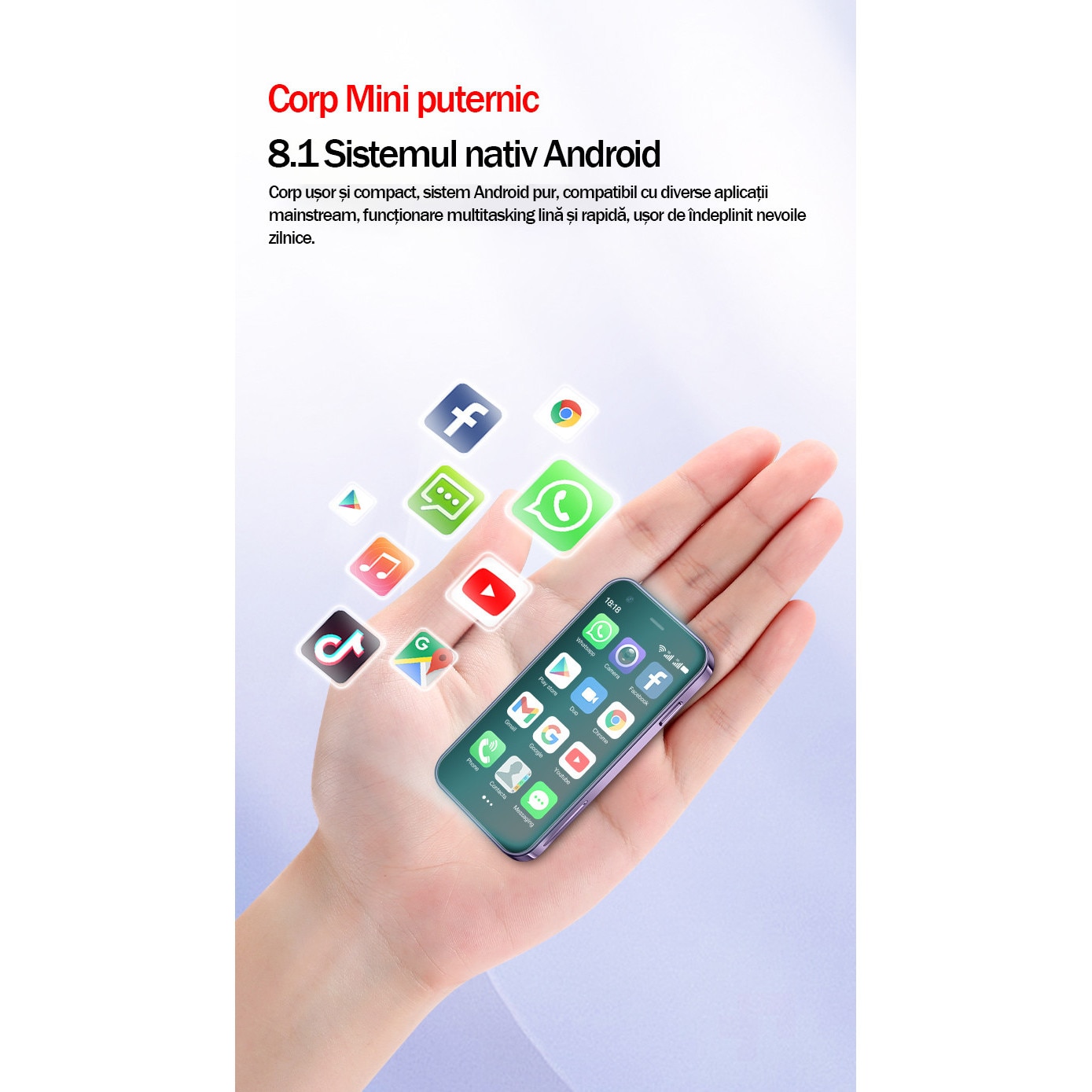 Telefon Mobil ONEMYTH XS15, Smartphone, 3G, 2GB RAM, 16GB, Negru, 3 inch