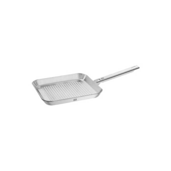 Tigaie Plus Grill két fogantyúval, 24 cm-es, 18/10-es rozsdamentes acél, ezüst, Zwilling