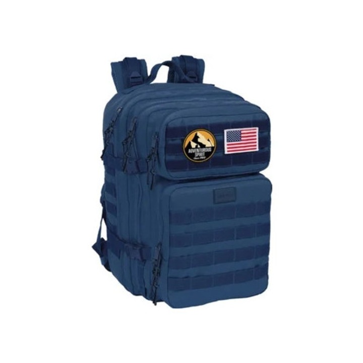 Laptop hátizsák 15.6'', sötétkék, 30x48x23cm, SAFTA Military Basic szett