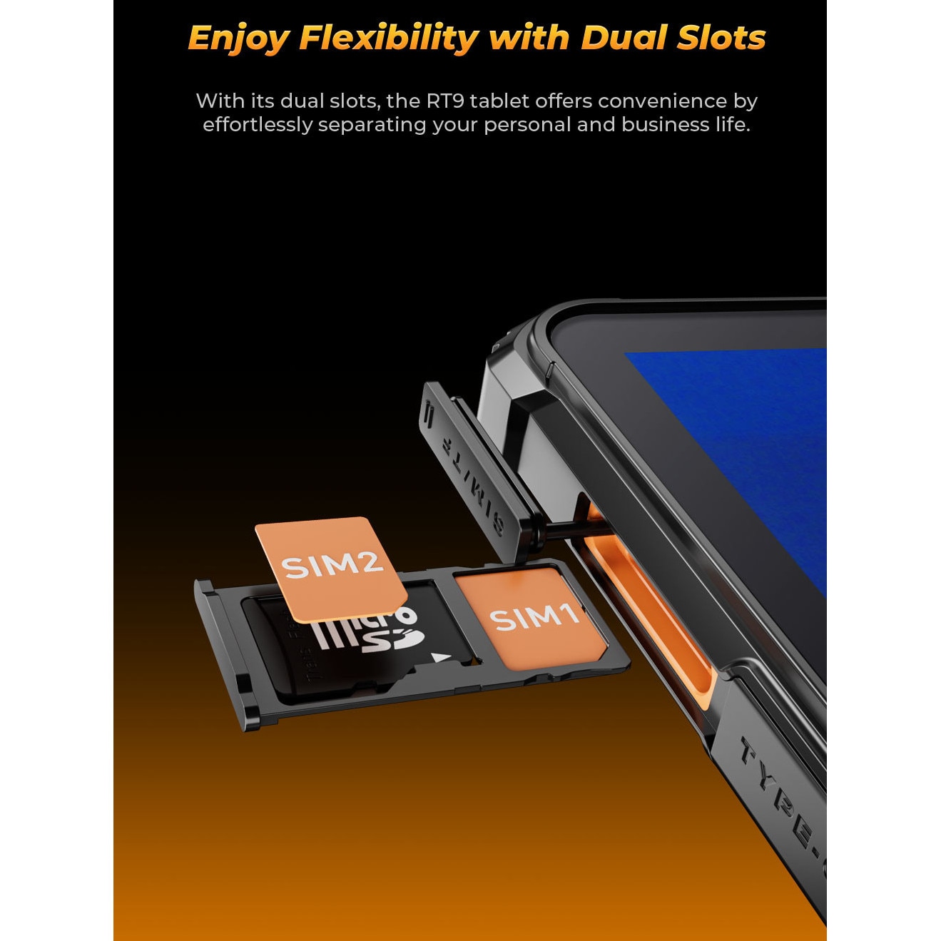 Oukitel RT9 4G 10.1" 256GB/6GB 11000mAh Portocaliu