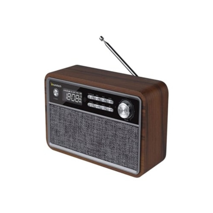 Radio cu ceas SUNSTECH RPBT500 Bluetooth, portabil