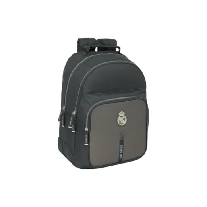 Ghiozdan scolar gri Real Madrid CF 32x42x15cm