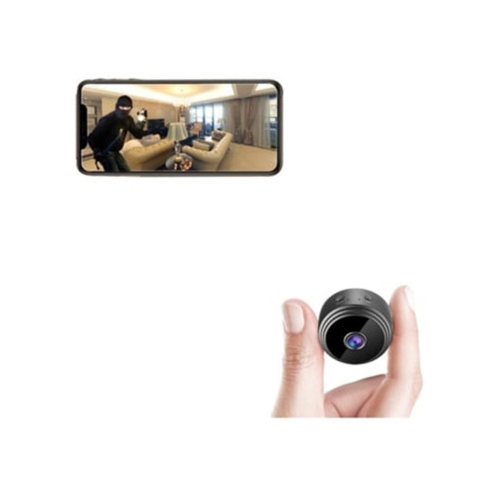 Camera spion mini HD 1080P wireless, neagra