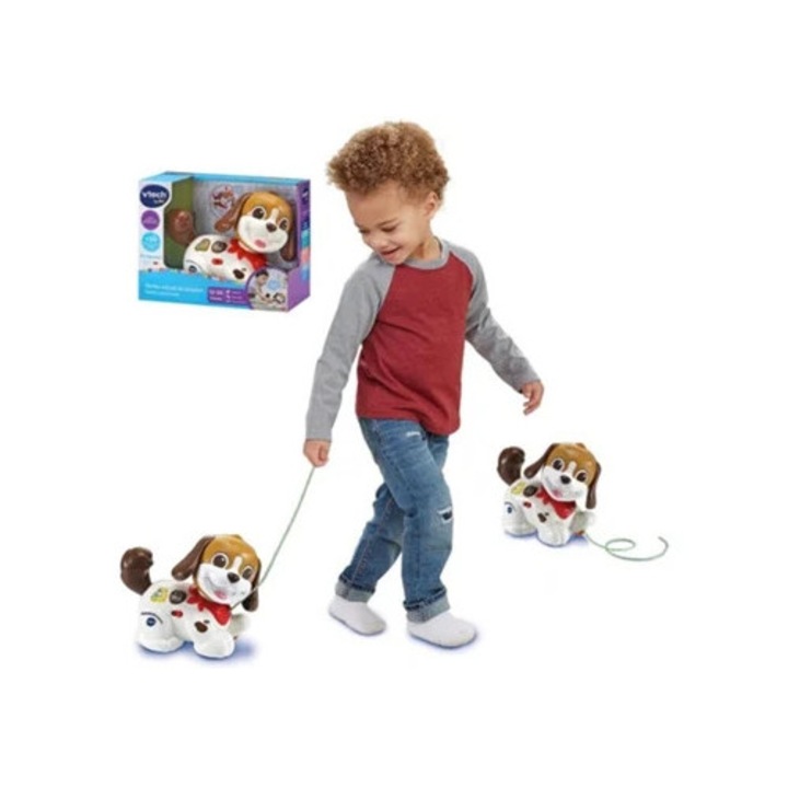 Vtech interaktív húzható kiskutya gyerekeknek, 12 hónapos kortól