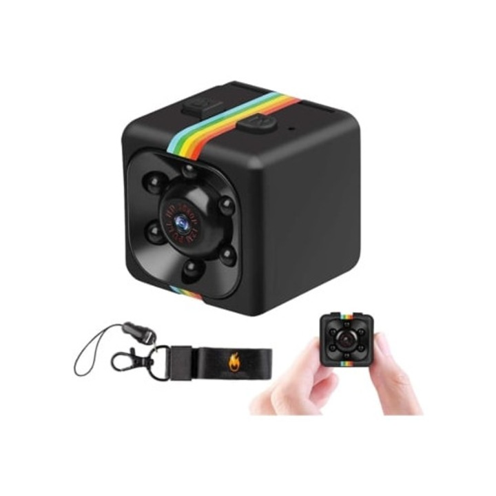 Camera spion mini, wireless, HD 1080P, viziune nocturna, fara Wifi