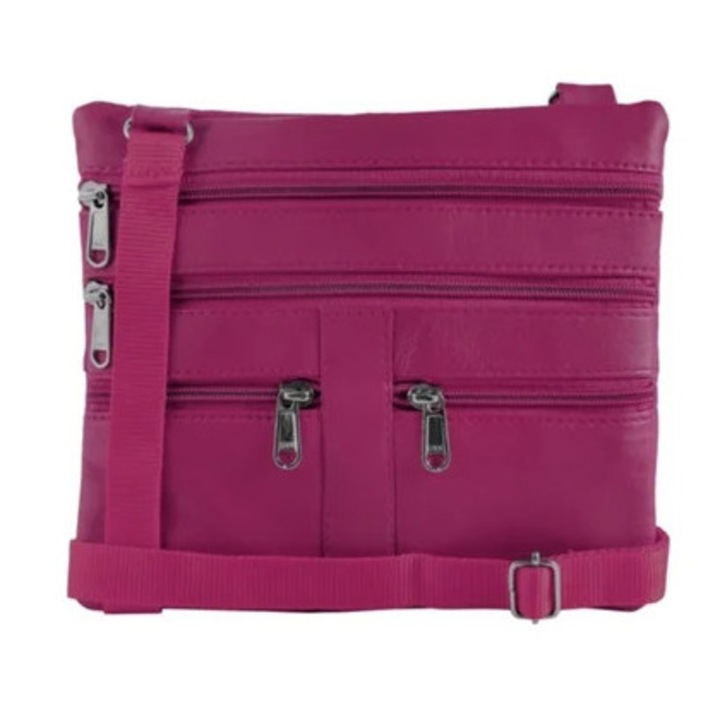 Női valódi bőr táska, rózsaszín