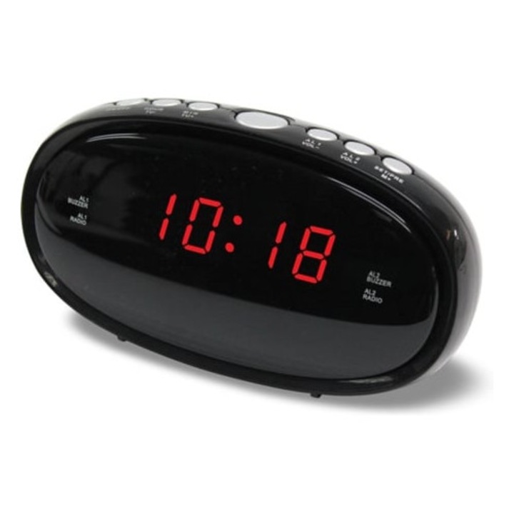 Радио с часовник DENVER CR-420, цифров, функция дрямка, черен