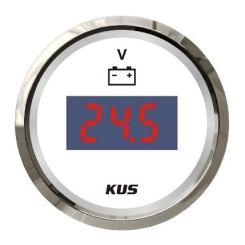 Ceas Indicator Voltmetru Digital, Kus, alb