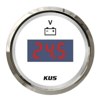 Ceas Indicator Voltmetru Digital, Kus, alb Ceas Indicator Voltmetru Digital, Kus, alb