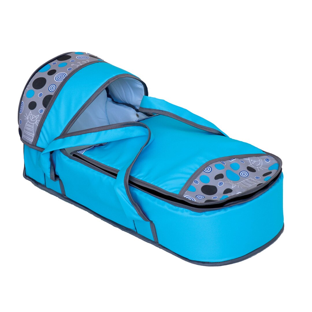 Landou Textil Pentru Transport Bebe Cu Intaritura Albastru Pisici Emag Ro