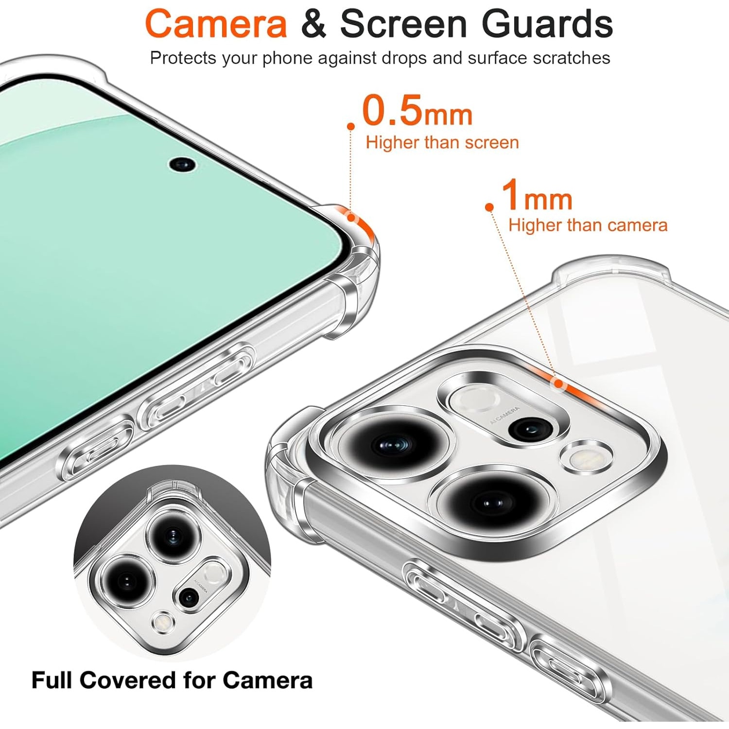 Husa pentru Oppo Reno 14 5G Slim Anti-Shock 1.5mm reinforced 4 corners Transparent