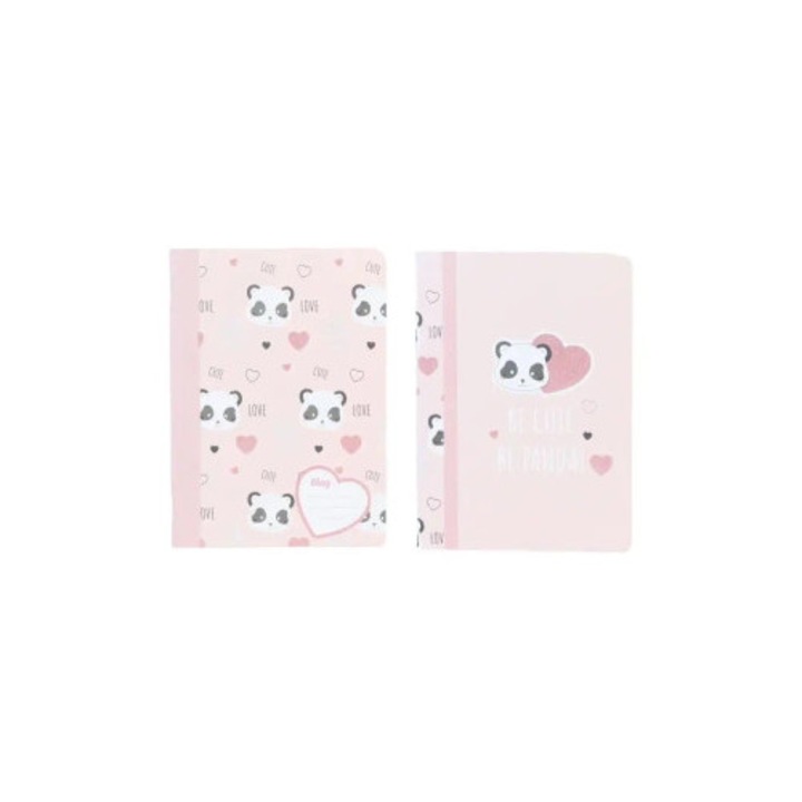 A4-es füzetkészlet, 48 lapos, aranyos panda, 5 darab, többszínű