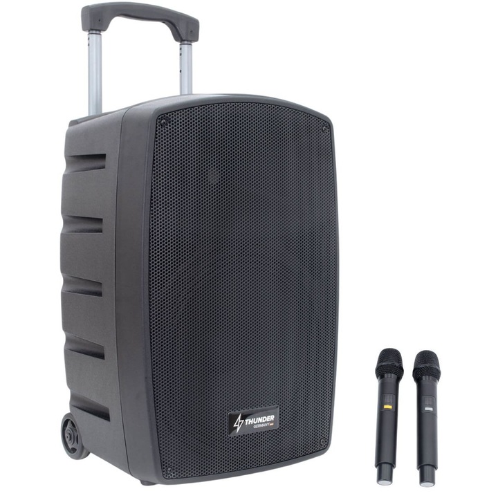Thunder HLR-15 (15″) 1000W akkumulátoros hordozható hangfal (2xMik + MP3 + TWS Bluetooth)