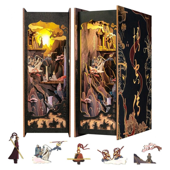 3D Kirakó, Barkács Könyvtámasz, WUKONG Legendája, Cutebee, 89 darabos