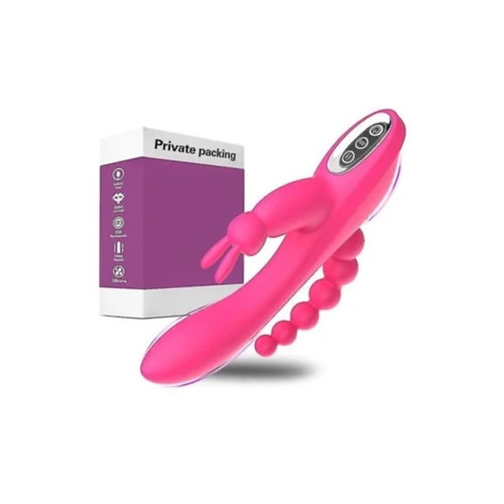 Вибратор за клитор и G-точка, 7 режима на вибрация, розов, презареждащ се