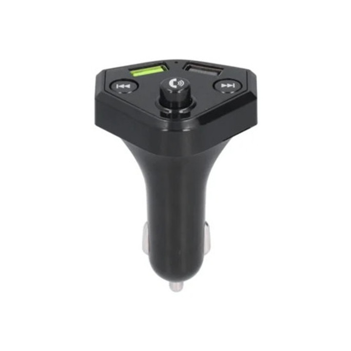 Transmitator FM Bluetooth portabil, receptor radio, incarcator auto, apeluri hands-free