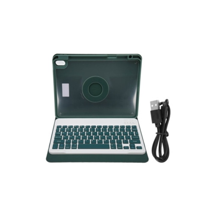 Funda cu tastatura Bluetooth verde 10,9 inch, set pentru tableta