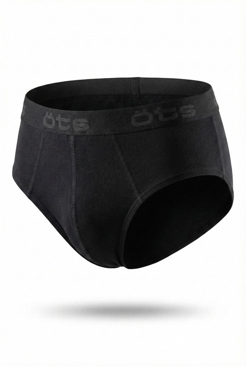 Chiloti de barbati, 2209, bumbac, OTS, Negru